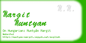 margit muntyan business card